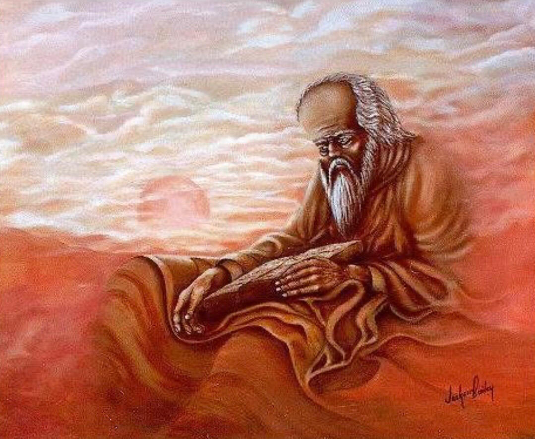 This is the original painting by Jackson Bailey, entitled, Wisdom.